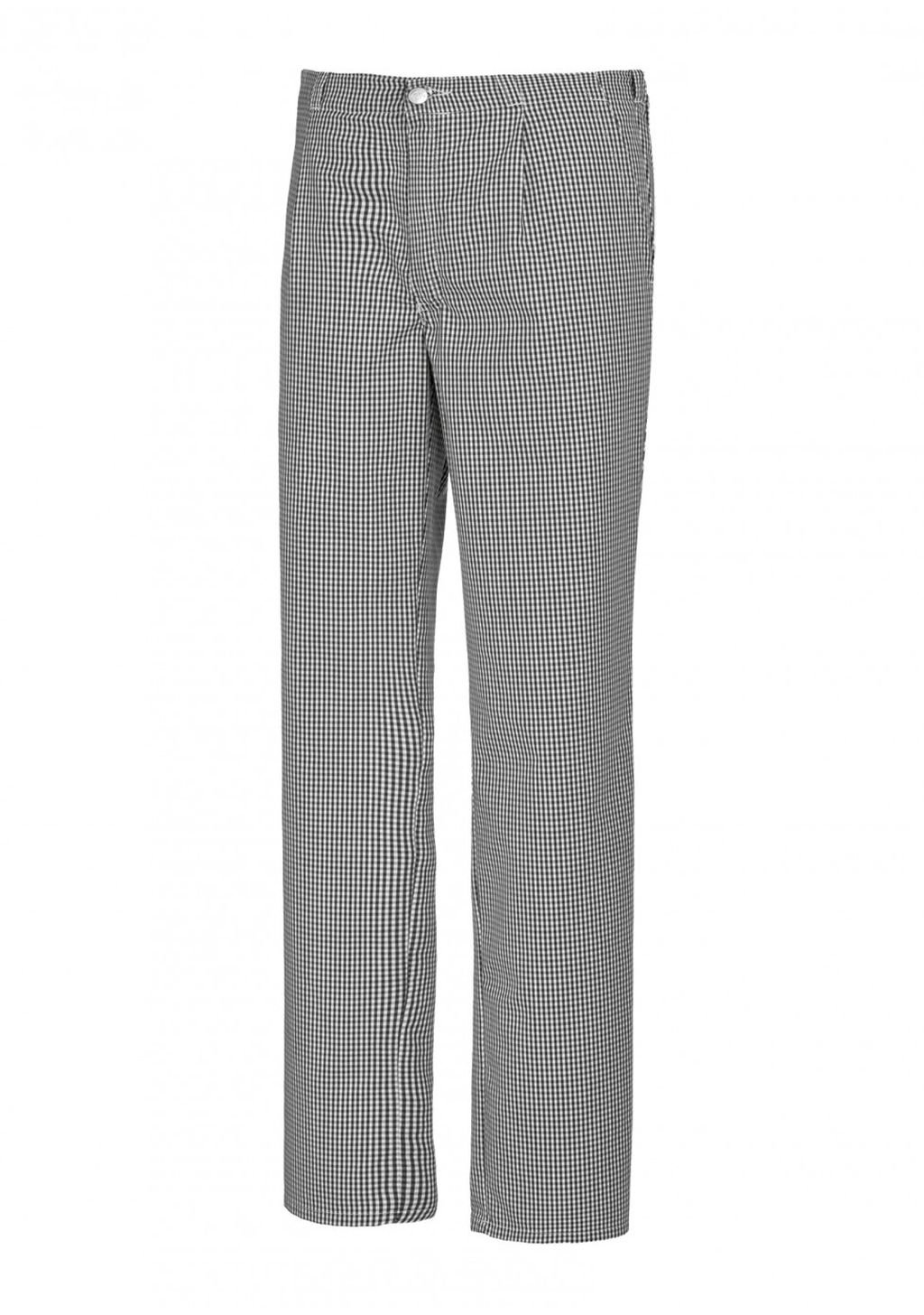 BP 1353-910-33-57, Chef's/baker's trousers, with pleats and pockets 220,00 g/m², Pure cotton black-white check pattern, 39/40l