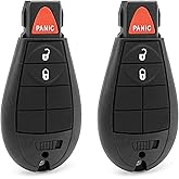 Amicarep Key Fob Replacement Car Key 3-Button Keyless Entry (2PC) 433MHz Compatible with 2014 - 2019 Jeep Cherokee FCC ID GQ4-53T 4A CHIP