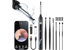 LENGIN Ear Wax Removal, Ear Cleaner with Camera and Light, Ear Wax Removal Kit with 7 Pcs Ear Set, 1080P Otoscope, Ear Cleaning Tool with 6 Ear Spoon, Ear Camera for iPhone & Android Phones