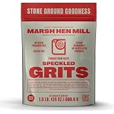 Marsh Hen Mill Speckled Grits, Stone Ground Heirloom Blend of Yellow &amp; White Corn, Old-Fashioned, Gluten-Free &amp; No Additives, Pure All-Natural, 24 oz