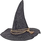 HOMELEX Wizard Felt Hat Witch Sorcerer Hats Adult Costume Scarecrow Accessory for Halloween