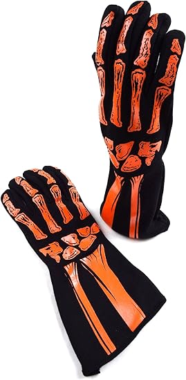 orange racing gloves
