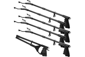 ZEYUNE 6 Pack Grabber Reacher Tool for Elderly, 32 Inch Foldable Pick Up Stick Trash Grabber Long Handy Mobility Aids Lightweight Reaching Tool Claw Stick Arm Extension Litter Picker (Black)