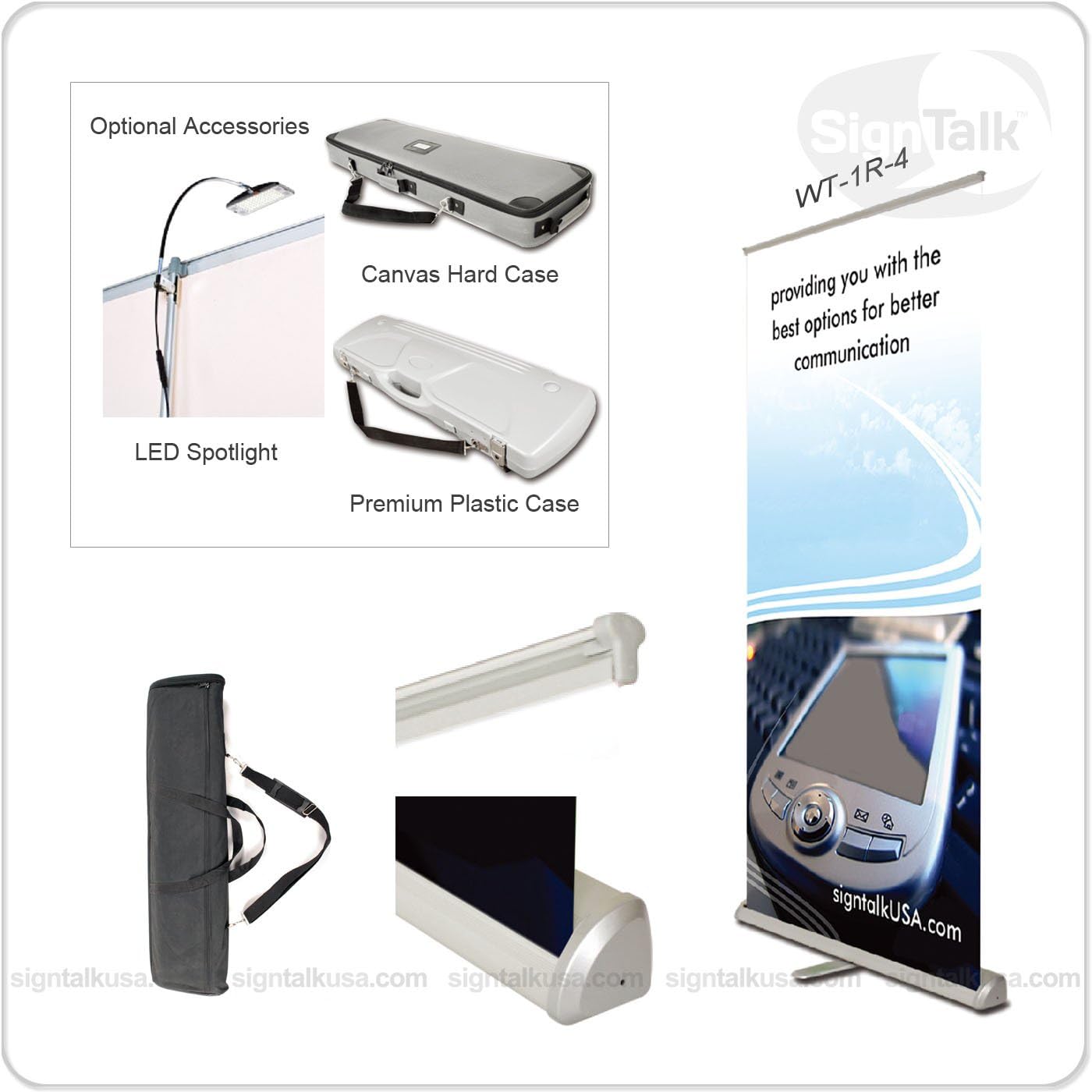Sign Talk Heavy Duty Retractable Banner Stand (33.5x80" (WT-1R-4))