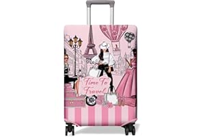 PtRug Travel Luggage Cover Suitcase Protector Fits 18-32 Inch Wheel Covers PatternedTravel Related Items Flower Luggage Protector Elastic L