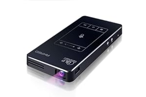 AKASO WT50 Mini Projector with WiFi and Bluetooth, 1080P DLP Portable Movie Projector Home and Outdoor, Built-in Battery & Android System, Cookie Projector for iPhone and Phone