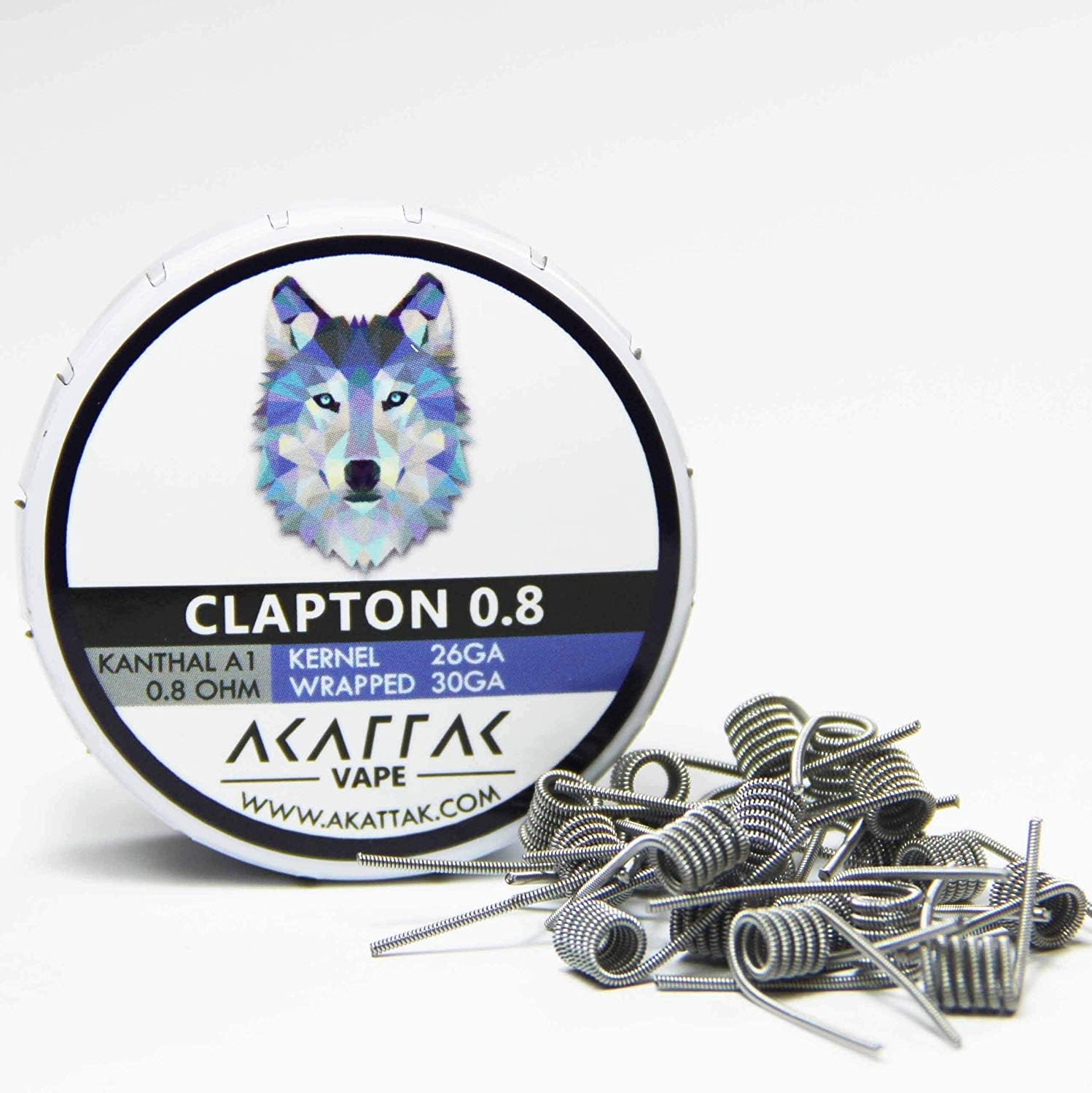 Pre-Made Clapton 0.8 ohms KA1 Coils - Pack of 20 by Akattak