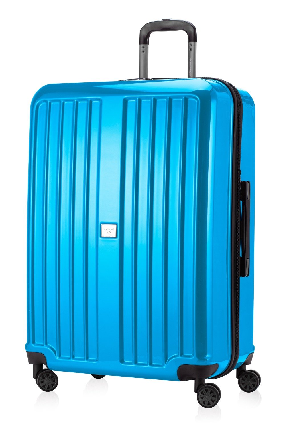 HAUPTSTADTKOFFER - X-Berg - Luggage Suitcase Hardside Spinner Trolley 4 Wheel Expandable TSA, 75 cm, 126 Liter, Cyanblue Glossy