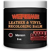 WERBME Leather Recoloring Balm & Color Restorer - Multipurpose Dye & Paint for Faded Leather Couches, Car Seats, Shoes | Fix Scratches on Clothing, Furniture & Accessories(Maroon)