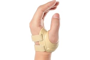 FORTEMOTUS CMC Thumb Brace, Upgrade Thumb Splint for CMC Joint Pain Relief and Support, Osteoarthritis, Tendonitis, Arthritis, CMC Joint Thumb Arthritis Brace: for Women Men (Beige, Left Hand, Medium)