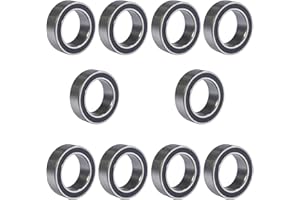 SACKORANGE 10 PCS MR128-2RS Deep Groove Ball Bearings 8mm Inner Dia 12mm OD 3.5mm Bore Double Rubber Sealed Chrome Steel for RC Cars/Planes/Drone/Robotics and Small Electric Motors