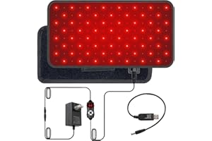 Red Lamp Belt, 660nm and 850nm Red & Near Infrared Light Wrap with 6 Timing Settings, 5 Brightness Modes, Pad Body for Should