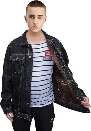 faux fur lined jean jacket