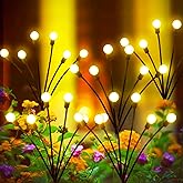 AAOVEFOX Solar Lights Outdoor, 6 Pack Solar Garden Lights, Firefly Lights, Garden Decorations for Yard Patio Pathway Lawn, Gifts for Mom Women
