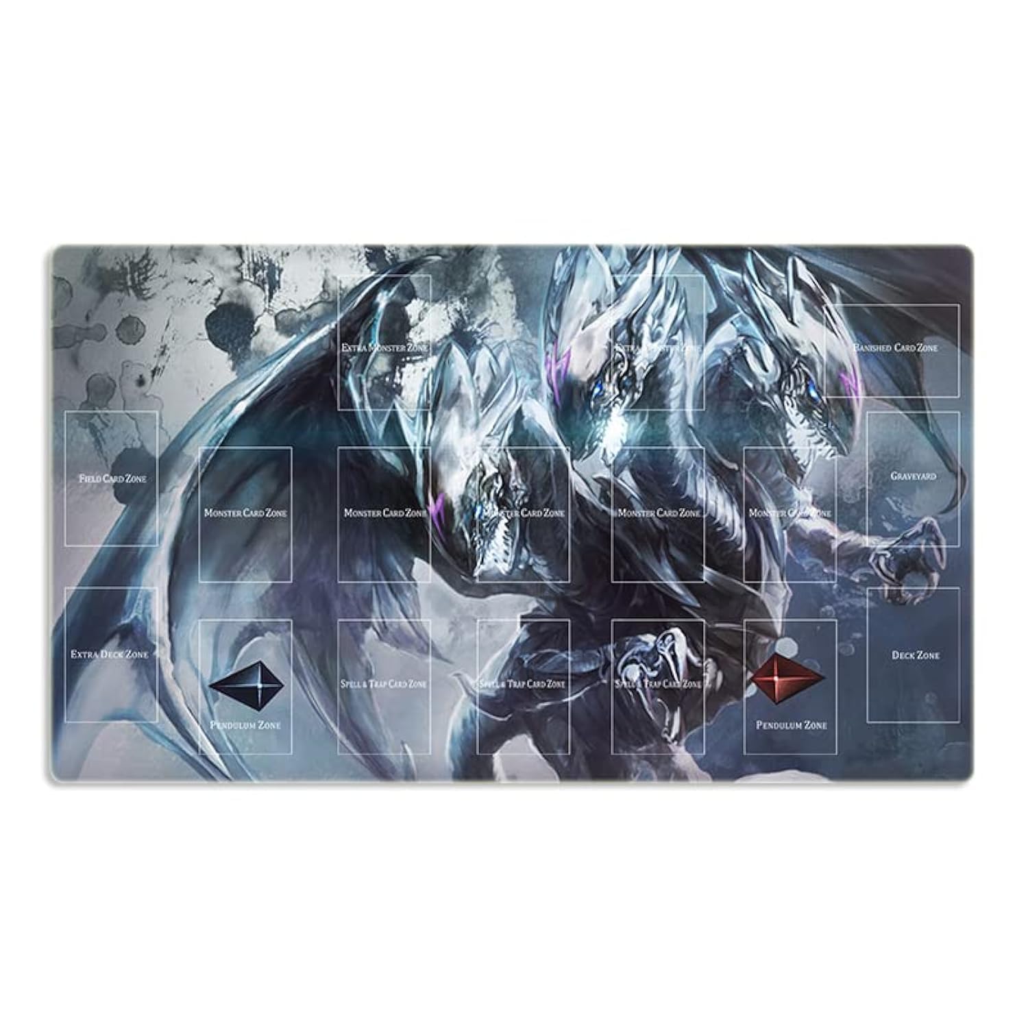 Mlikemat New Playmat Duel Monsters Blue-Eyes Ultimate Dragon Mouse Pad TCG CCG Trading Card Game Mat + Free Bag (ZD014-107)