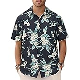 GSOU SNOW Mens Fishing Shirts Short Sleeve Button Up Hiking Shirt Cooling Quick Dry Vented