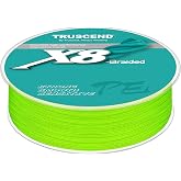 TRUSCEND X8 Braided Fishing Line, Durable and Valuable PE Braid Line for Professional, More Thinner More Smoother Performance for Casting Well, Must-Have Freshwater Fishing Gear, Fishing Gift for Men