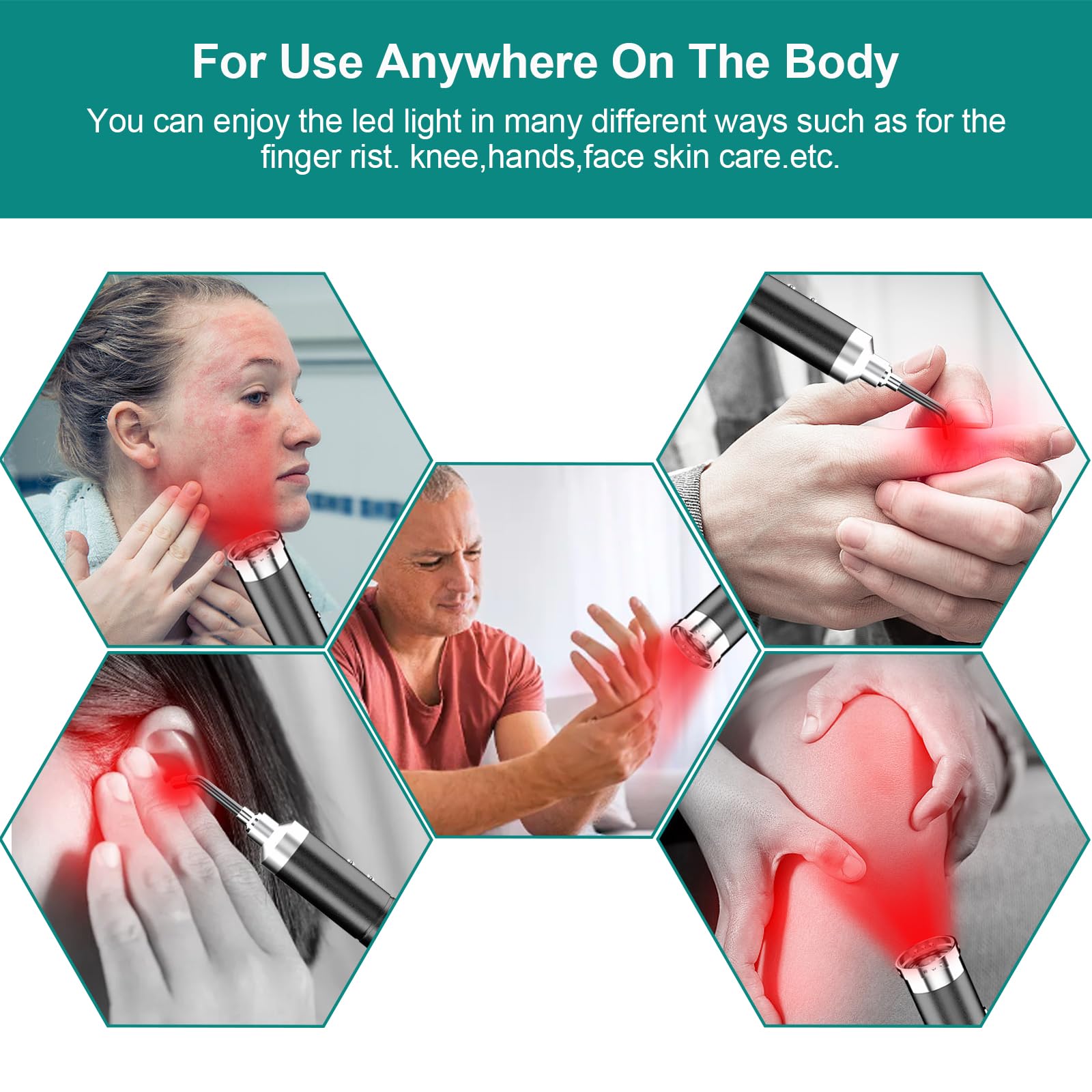 Red Light Therapy Device Red Light Cold SoreCold Sore Canker Sore Treatment Device Infrared Light Therapy for Lips Mouth Nose Ear Knee Feet Hands Joint Muscle Nerve Pain Relief