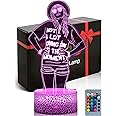 DAHEYMA Night Light, Birthday Gift for Girls, Dimmable 3D Lamp Illusion LED, Merch for Teen Women, Bedroom Decoration, 16 Colors Mood Lights Smart Touch with Remote Control