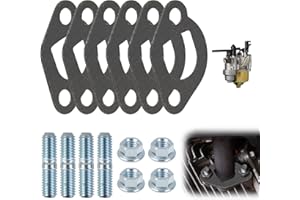TNJPSEK Predator 212 Exhaust Muffler Gasket Kit, 212cc Non-Hemi Carb Exhaust Pipe Mounting Hardware Studs Set Compatible with CT200U CT200U-EX BT200X MB200 ATVs Go Karts Mini Bike Engine