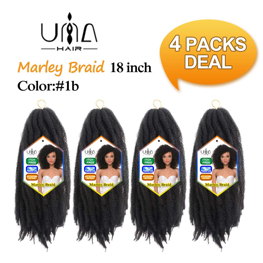 Buy Una Afro Kinky Twist Hair Crochet Braids Ombre Marley Braid