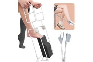 AKIMRABY Compression Sock Aid Device Kit, Sock Helpers to Putting on & Removing Compression Stockings for Seniors Men Women with Limited Mobility, Shoe Horn & Sock Puller Aid Easy On and Off