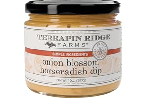 Terrapin Ridge Farms Onion Blossom Horseradish Dip – Zesty & Spicy Gourmet Dip for Onion Rings, Chips, Sandwiches & More – 10 oz Jar