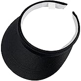 Sun Visor Hats Women Wide Brim Adjustable Clip On Visors Beach Men Hat | Outdoor Sports Tennis Golf Baech Cap Hiking Slip-On Running Travel Soft Sweatband Fishing One Size Camping Headwear