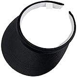 Sun Visor Hats Women Men Adjustable Wide Brim Black