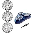 Gleway HQ9 Replacement Heads Blades Compatible with Philips Shaver HQ9070 HQ9080 HQ8240 SpeedXL 8240XL 8140XL 8150XL 8160XL 8170XL for 8100 8200 9100 Series 3 Counts Wet Dry Blades with Bursh
