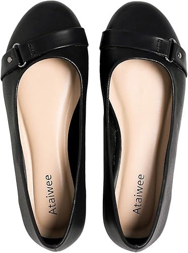 black ballet flats wide width