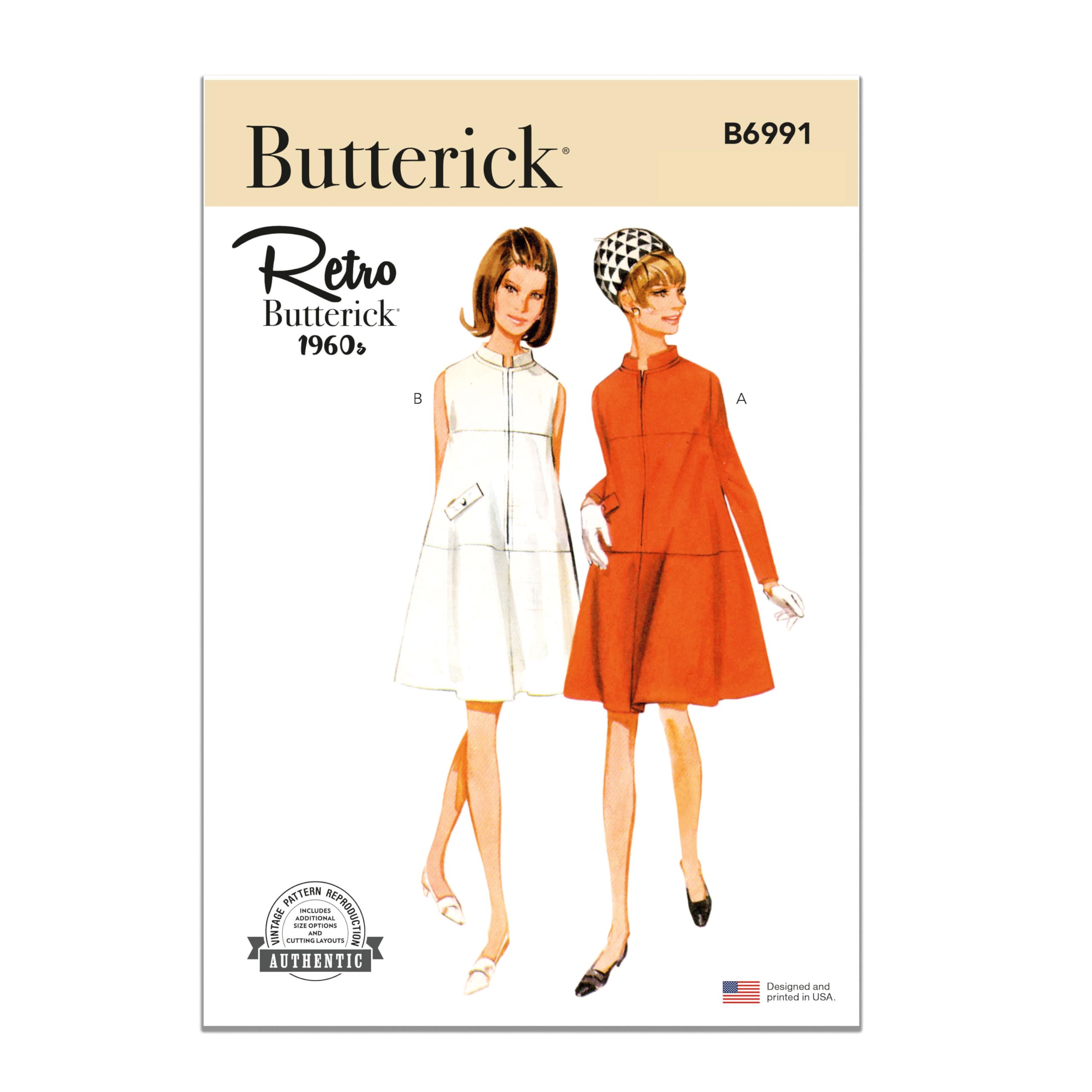 BUTTERICK Paper Pattern B6991Y5 Misses' Dress with Sleeve Variations Y5 (18-20-22-24-26)