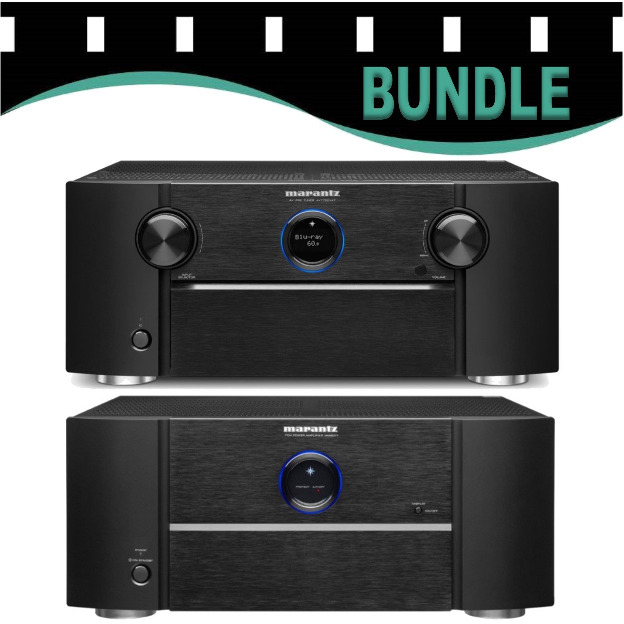 Marantz MM8077 7-Channel Power Amplifier + Marantz AV8802A Preamp/Processor