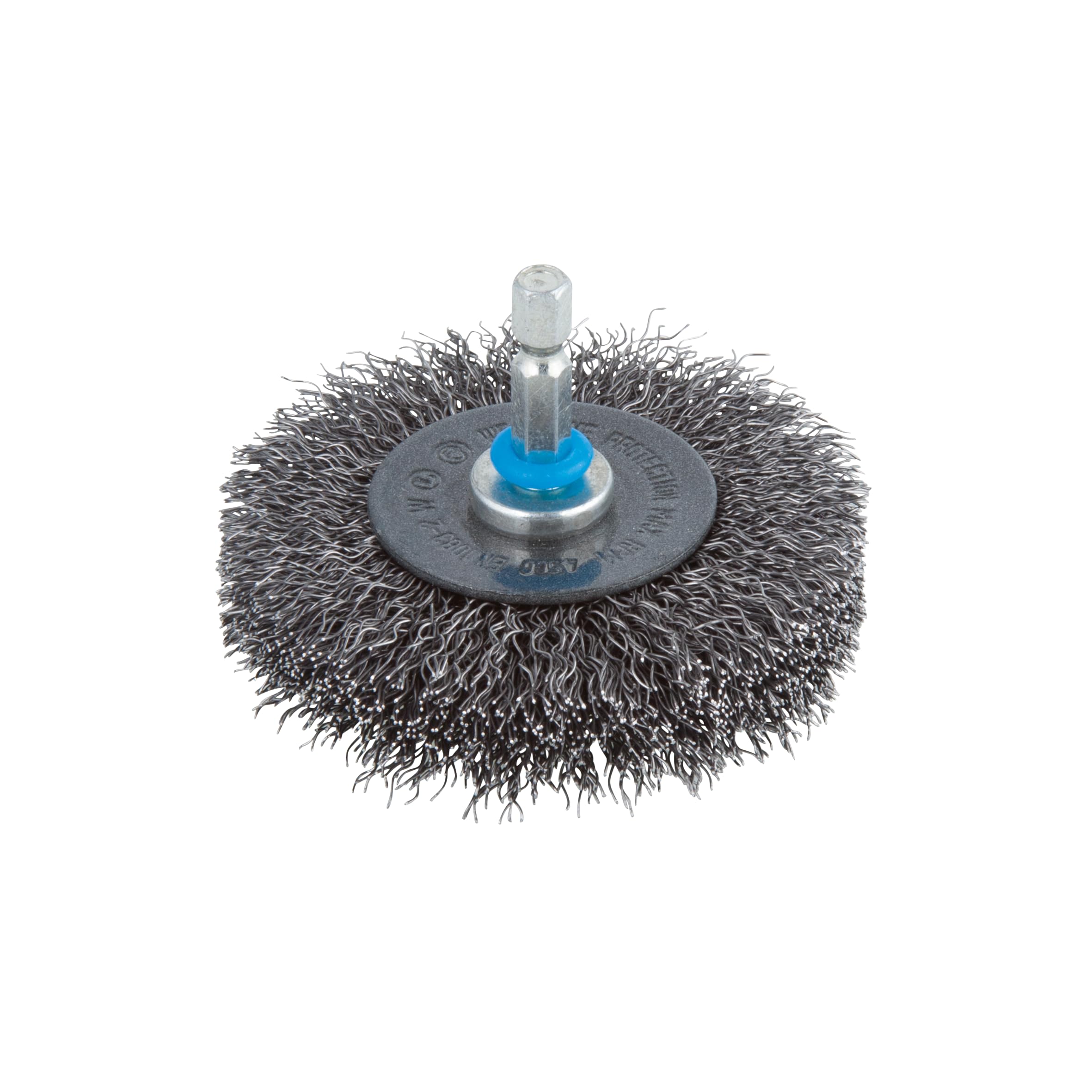 wolfcraft Steel Wire Wheel Brush รธ75x16 mm - 2101000 - Hexagonal shaft - Ideal for derusting and cleaning - Wire brush for drills