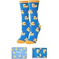 HAPPYPOP Fun Socks Rubber Duck Socks for Women Cute Duck Socks, Funny Rubber Duck Gifts Duck Lovers Gifts for Her