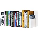 Wallniture Bali Sturdy Metal U Shape Bookshelf - Wall Mountable CD DVD Storage Multi-Purpose Display Rack in White