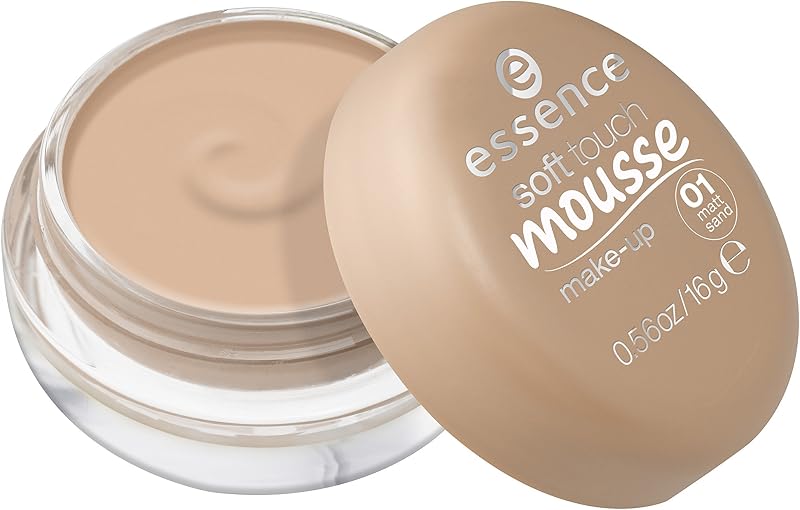 essence Soft Touch Mousse Foundation 01 Matt Sand Combination Blemished Skin