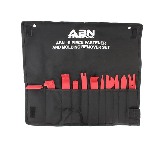 ABN Premium Auto Trim Removal Tool Kit - 11 Piece Pry Bar Set, Fastener Remover, No Scratch Trim Removal Set