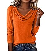 Arispjct Cowl Neck Cashmere Sweaters for Women Lightweight Long Sleeve Sweater Knit Pullover Tops Fall Winter Casual Outfits