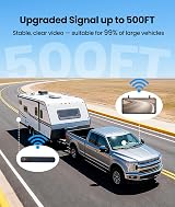 AUTO-VOX Solar Wireless Reversing Camera Kit 7.2” HD Split Screen 1080P view 4