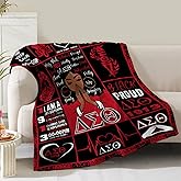 Sorority Blanket Gifts for Women Girls Sisters Birthday Christmas Valentine Positive Presents Theme Decor Home Bedroom Living Room Sofa Couch Soft Cozy Fleece Kids Adults Throw 60"x50"