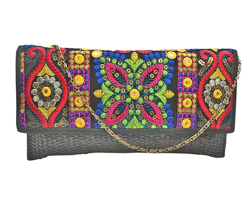 Bhamini Womens Clutch - Black (S11608142BL)