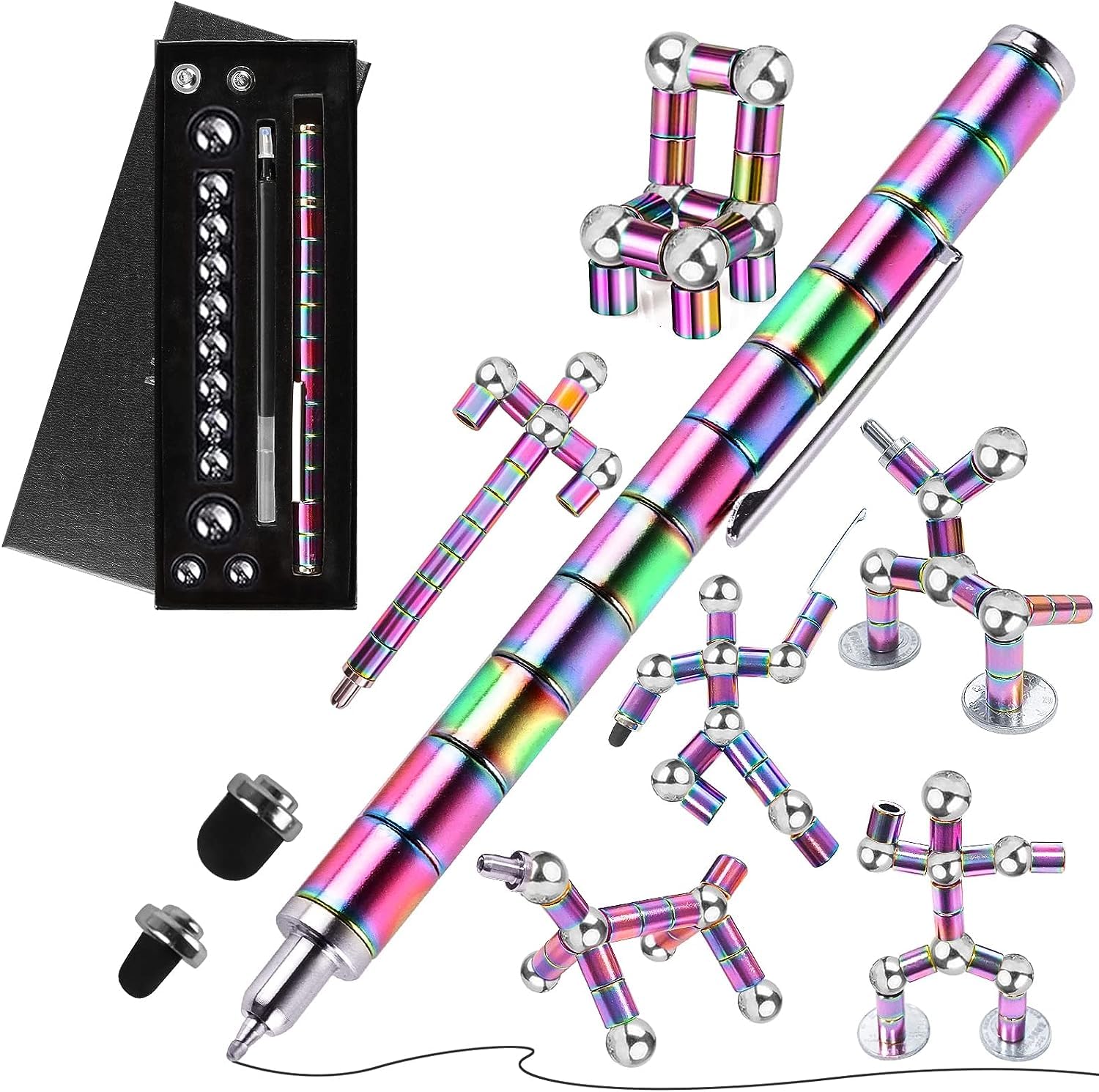 Gifts for Men Women - Magnetic Fidget Pen Toys - Presents for Mens Dad Boys, Gadgets Birthday Easter for Him/Her/Adults/Men/Women/Boyfriends/Girlfriend/Teenage/Teens/Kids (Color) — image 1