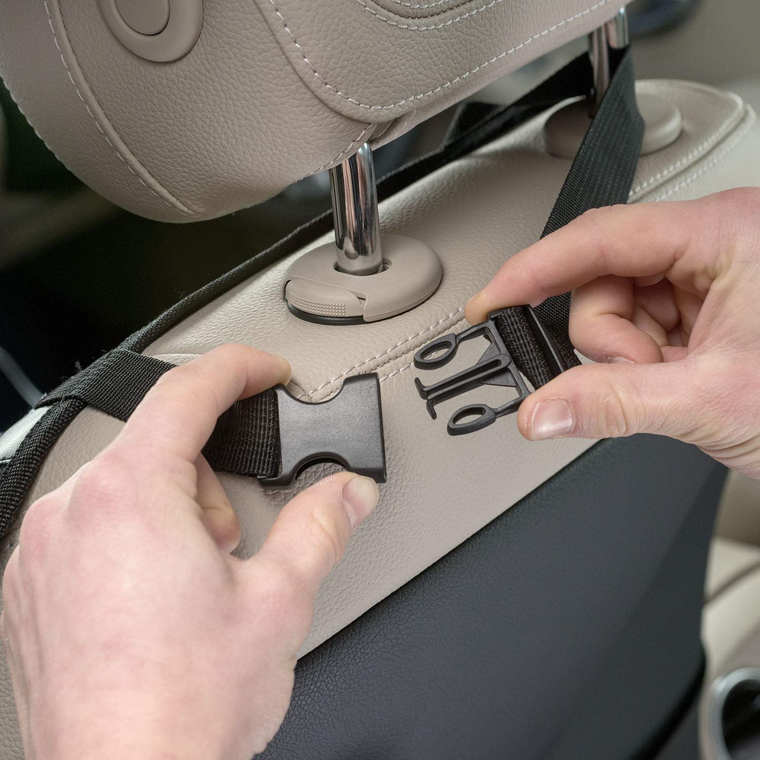 MuttStuff Coprisedile Auto 2 In 1 Per Cani Con Cintura Di Sicurezza – Impermeabile, Tessuto Oxford 900D, Con Alette Pieghevoli Per Amaca O Copertura Totale, Nero - 2