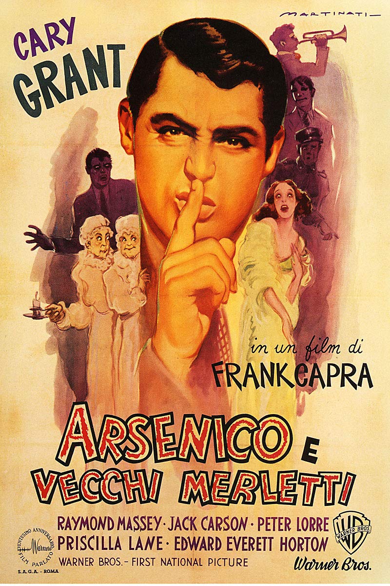 - Arsenic and Old Lace Cary Grant Italian Version Vintage Movie Poster 1-24x36