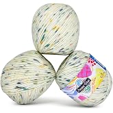 KnitPal Painted Wool Yarn for Knitting, 3 Skeins, 753Yds/300G, Free Patterns - 3 DK Weight Variegated Yarn for Crocheting with Hand Painted Look - Floating Fireflies