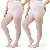 Silky Toes Plus Size Pantyhose for Women Soft Sheer Queen Tights