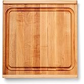 John Boos Countertop Series Rectangular Wooden Maple Cutting Board | 17.75&rdquo;x17.25&rdquo;, 1.25&rdquo; Thick, 13-lb Reversible Butcher Block with Juice Groove, Counter Lip &amp; Edge-Grain, Made in the USA