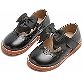 Kolan Todder Little Girls Oxford Shoes Mary Jane T-Strap School Uniform Party Dress Flat Shoes