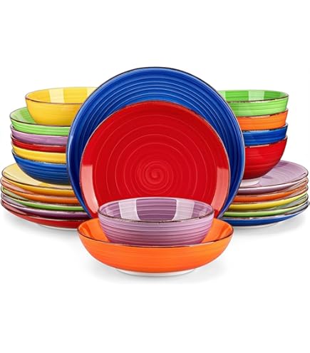 Fiesta Classic Rim 12-teiliges Geschirrset Aus Keramik – Pfingstrose – Bleifrei, Mikrowellen- Und Spülmaschinenfest